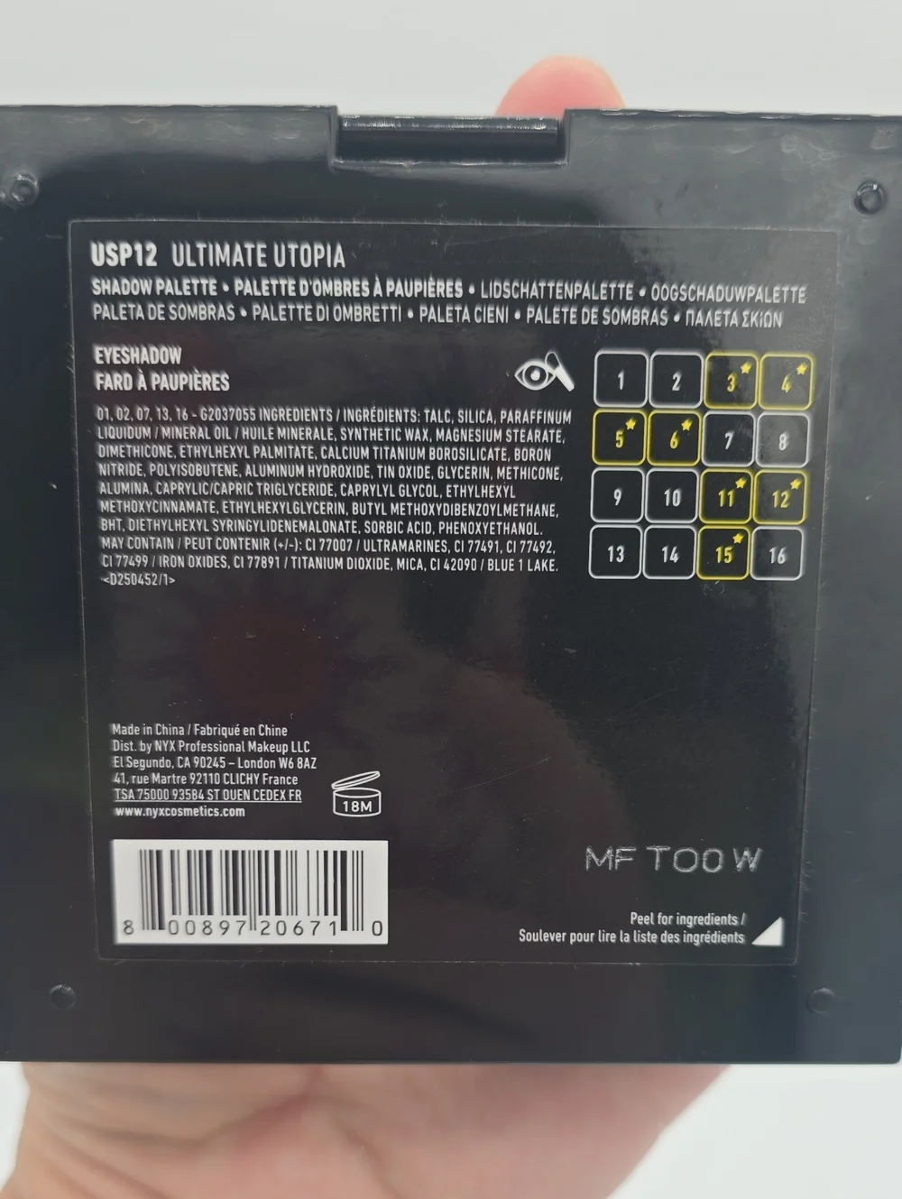 Nyx Professional Makeup Ultimate Shadow Palette - USP 12 Ultimate Utopia